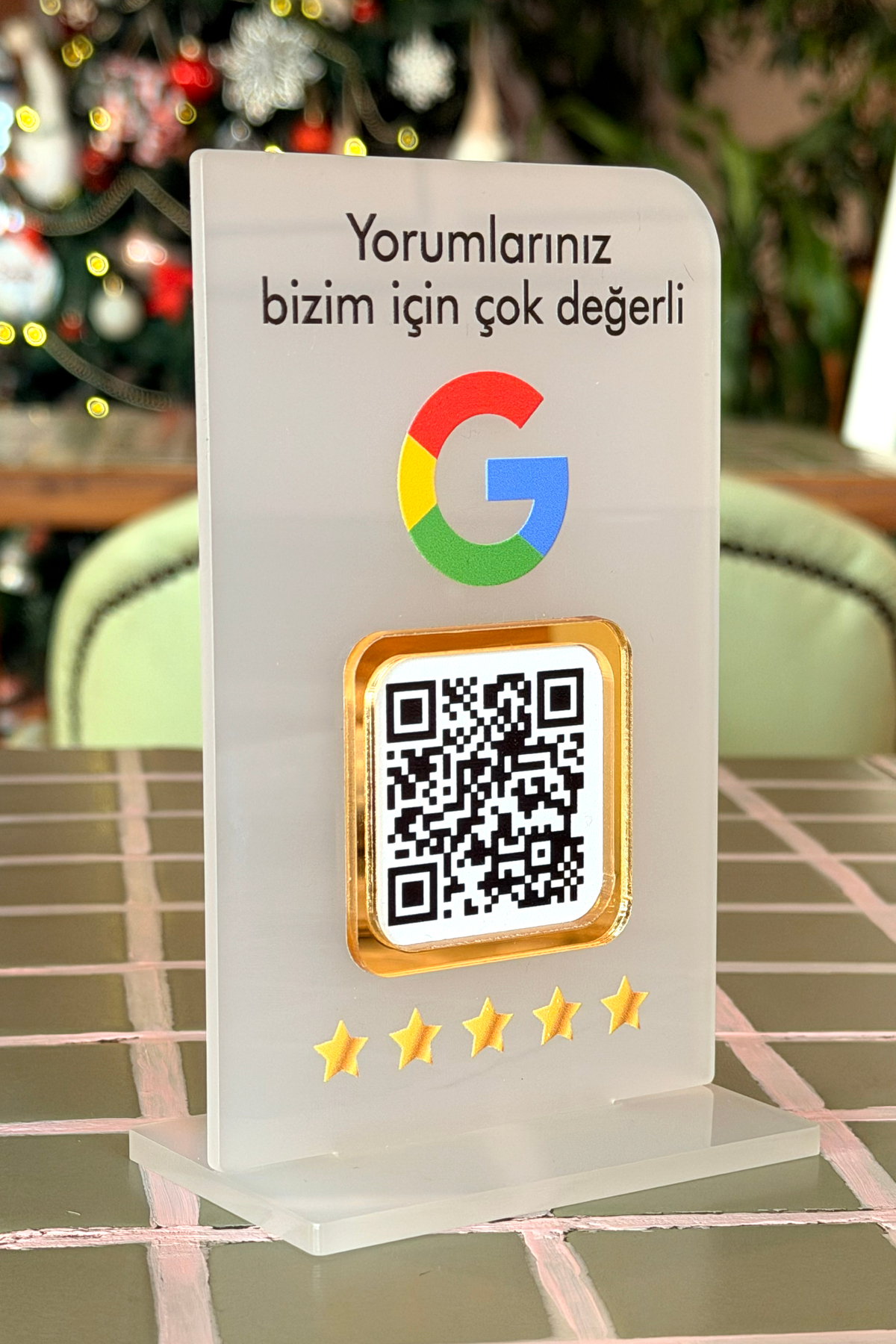 mooodcase Google Yorum QR Standı PleksiGlass Saydam Beyaz - Fiyatı ...