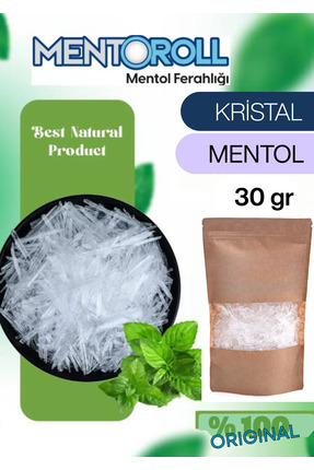 Mentoroll Saf Kristal Mentol Crystal Menthol 30 gr