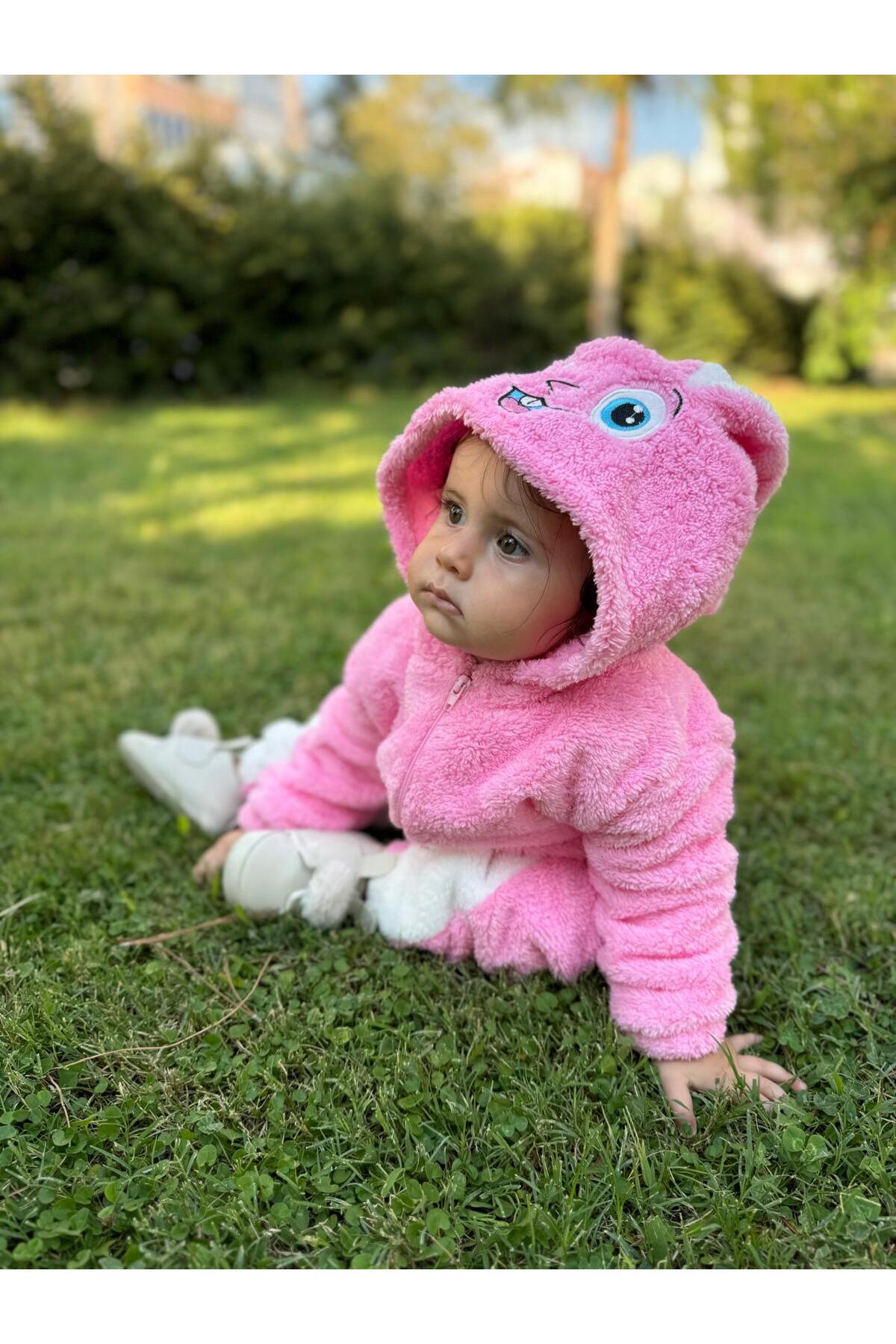 Bebesev Welsoft Peluş Unisex Fermuarlı Kışlık Bebek Uyku Tulumu Bebek Tulumu Çocuk Tulumu Çocuk Kostümü fotoğrafı 4 (önizleme)