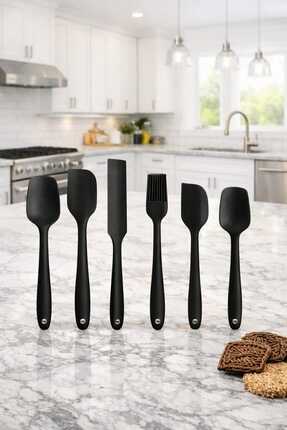 Kaşbaşı Home 6lı Takım Yanmaz Yapışmaz Mutfak Pasta Silikon Yumurta Fırçası K...