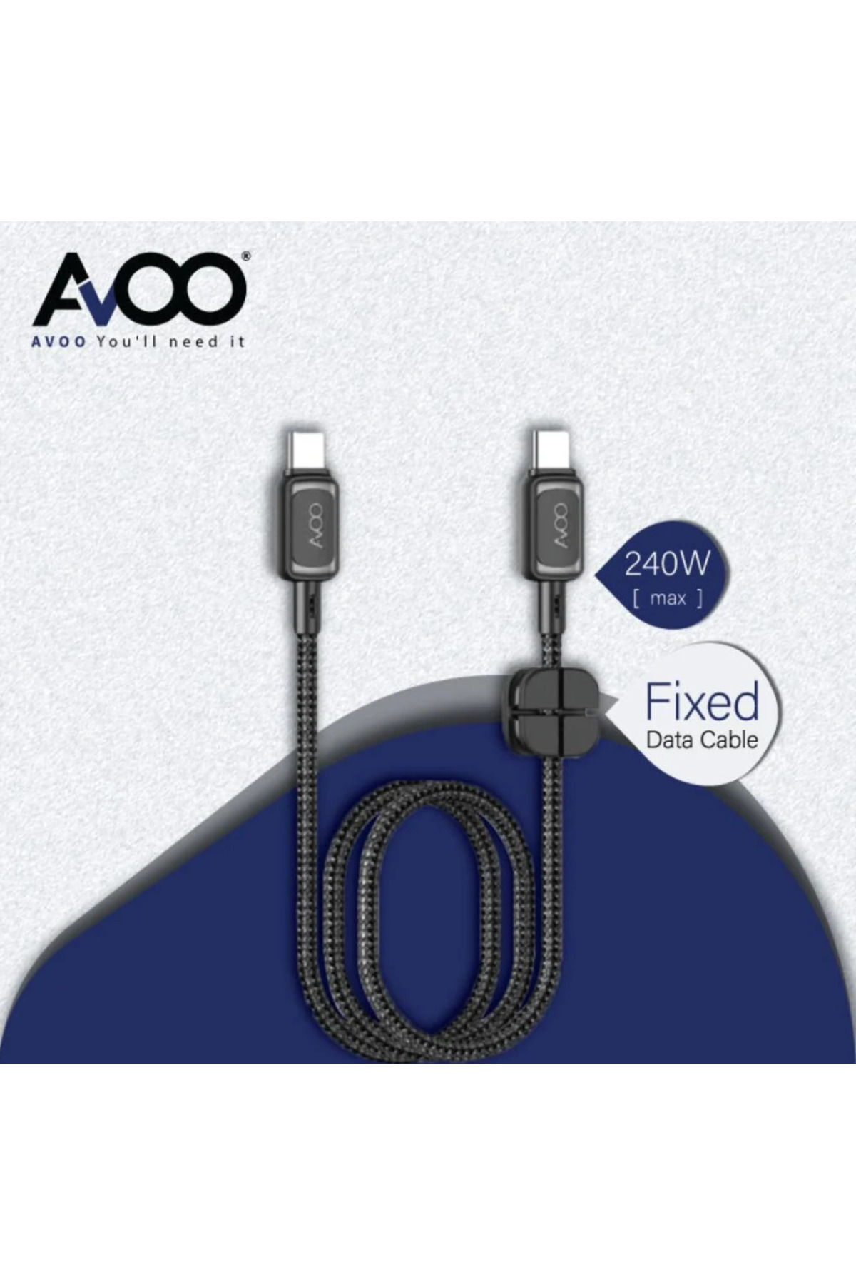 كيبل مصنوع من القماش يدعم الشحن السريع بقوة W240 ل...