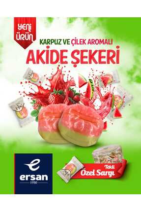 Ersan KARPUZ ÇİLEK AROMALI AKİDE ŞEKERİ ASETAT - 500 GR