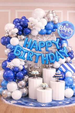 ENG PARTİ DÜNYASI 69 Parça Doğum Günü Balon Konsepti - Happy Birthday Seti EN...