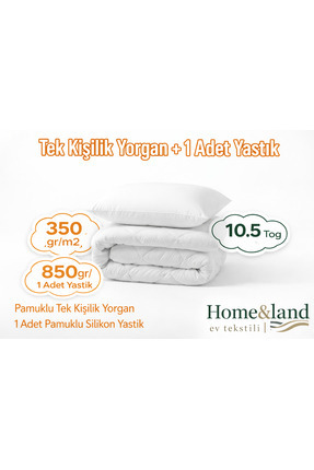 home&lands Tek Kişilik Yorgan+1 Yastık Seti