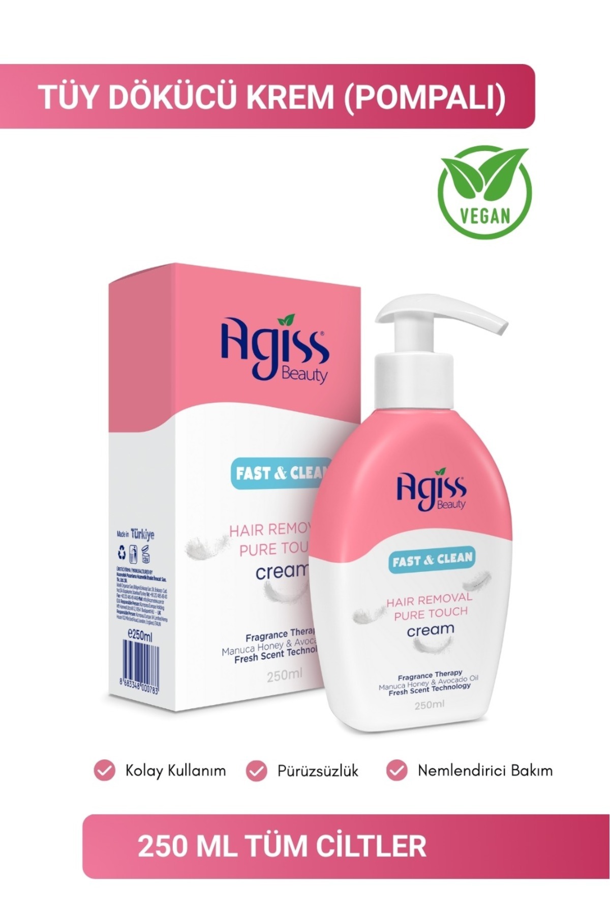 AGISS Tüy Dökücü Krem 250 ml (POMPALI) - Fiyatı, Yorumları