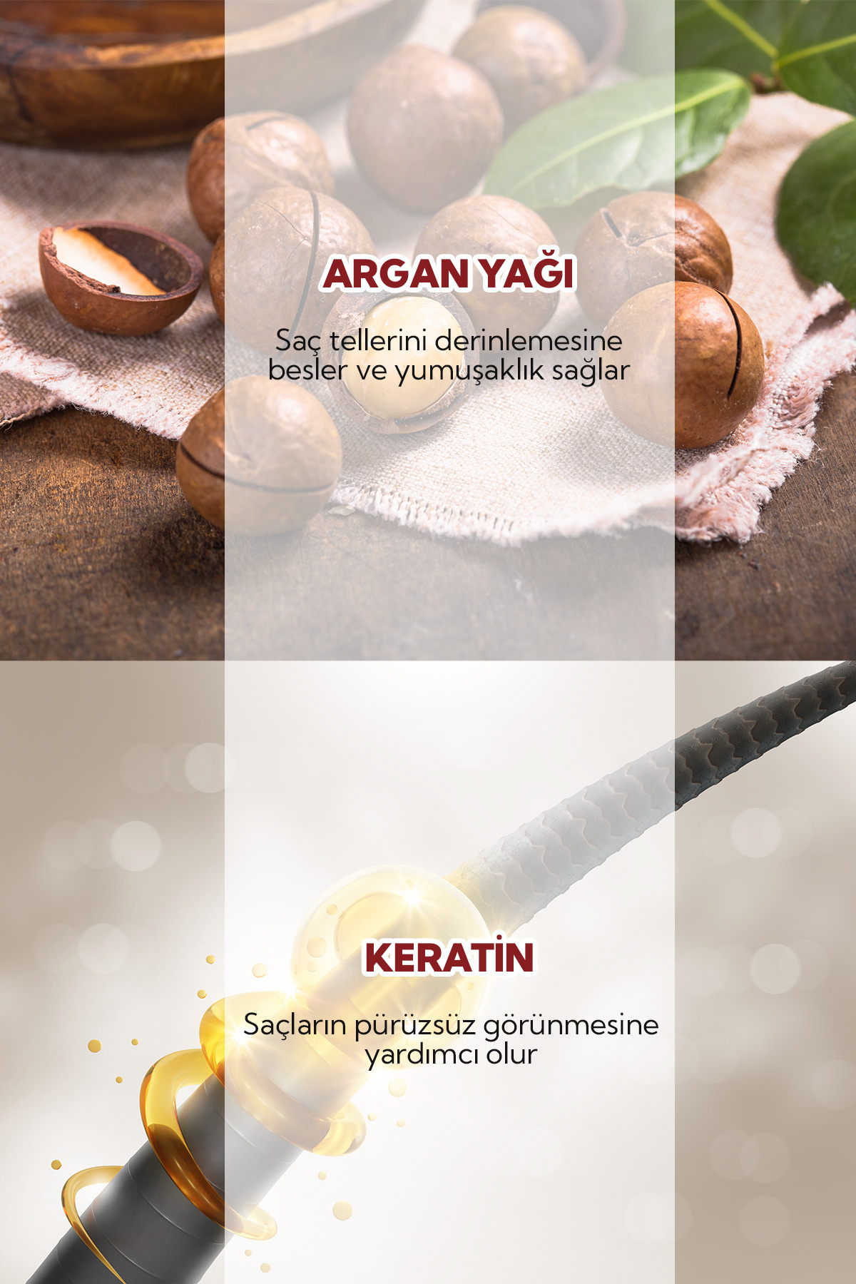 روغن مراقبت از مو مغذی آرگان و کراتین ۱۰۰ میلی‌لیتر — ۸۶۸۴۲۱۵۳۹۰۸۸۴ — تصویر 3 از 5