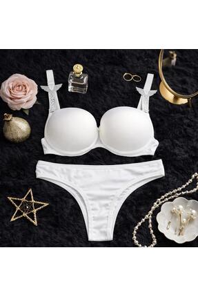 Glazy Angel Kristal İç Giyim Seti (Sütyen & Tanga)