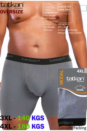 TATKAN BODYWEAR Tatkan - 4'lü - Battal - 3xl - Penye Modal Erkek Boxershort