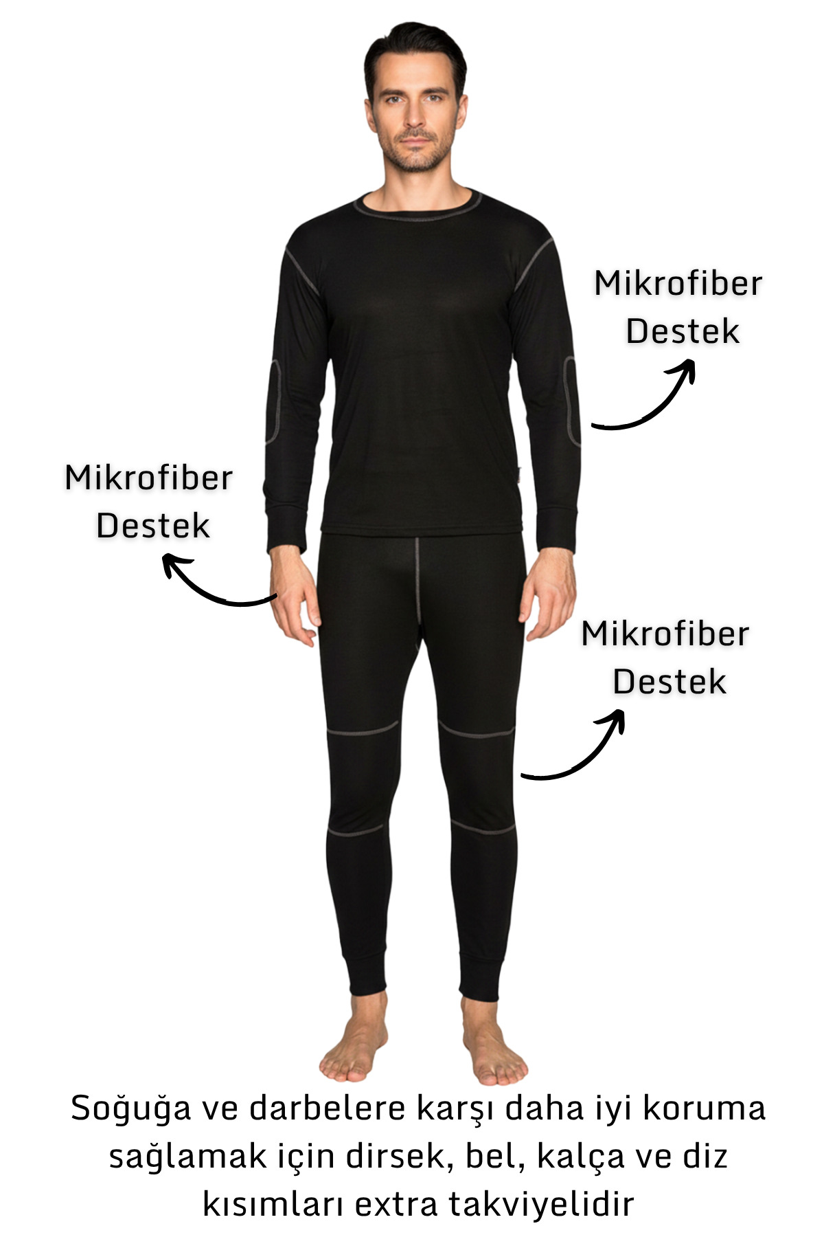 THERMOFORM Active Plus Yetişkin Termal Içlik Set Siyah görsel 2