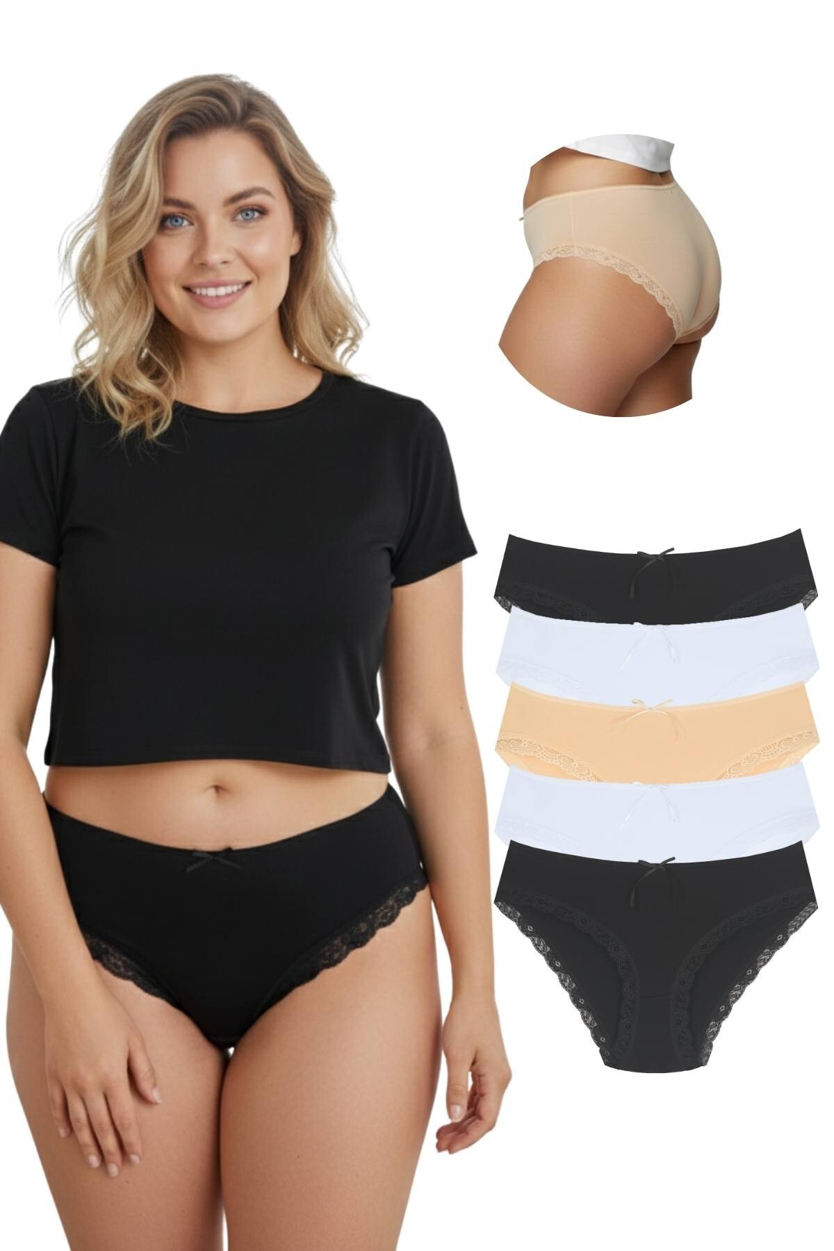 1009 Bato Legged Lace 5-Pack Women's Panties 1009-v1