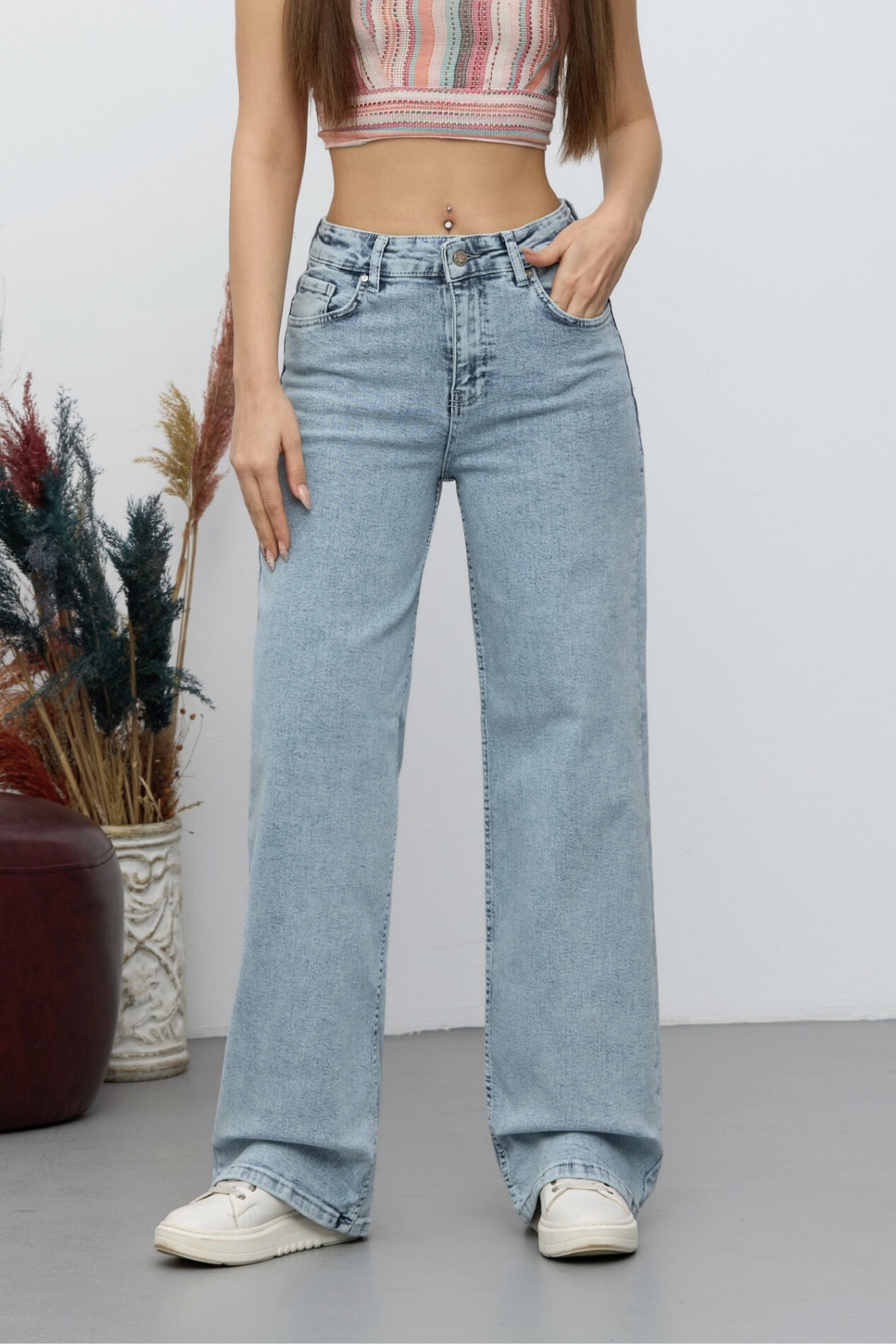 Women's 90's Stretch Wide Leg Loose Palazzo Jeans