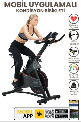 FASTGO Yeni Tasarım LED Ekranlı Manyetik Evde Kullanıma Uygun Kondisyon Spin ...