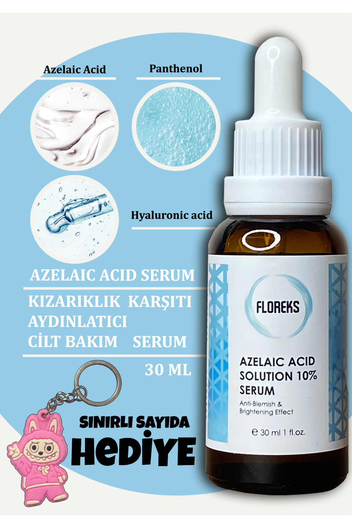 Kızarıklık Ve Akne Karşıtı- Azelaik Asit %10 Serum Cilt Bakımı, 30 ml — 1023