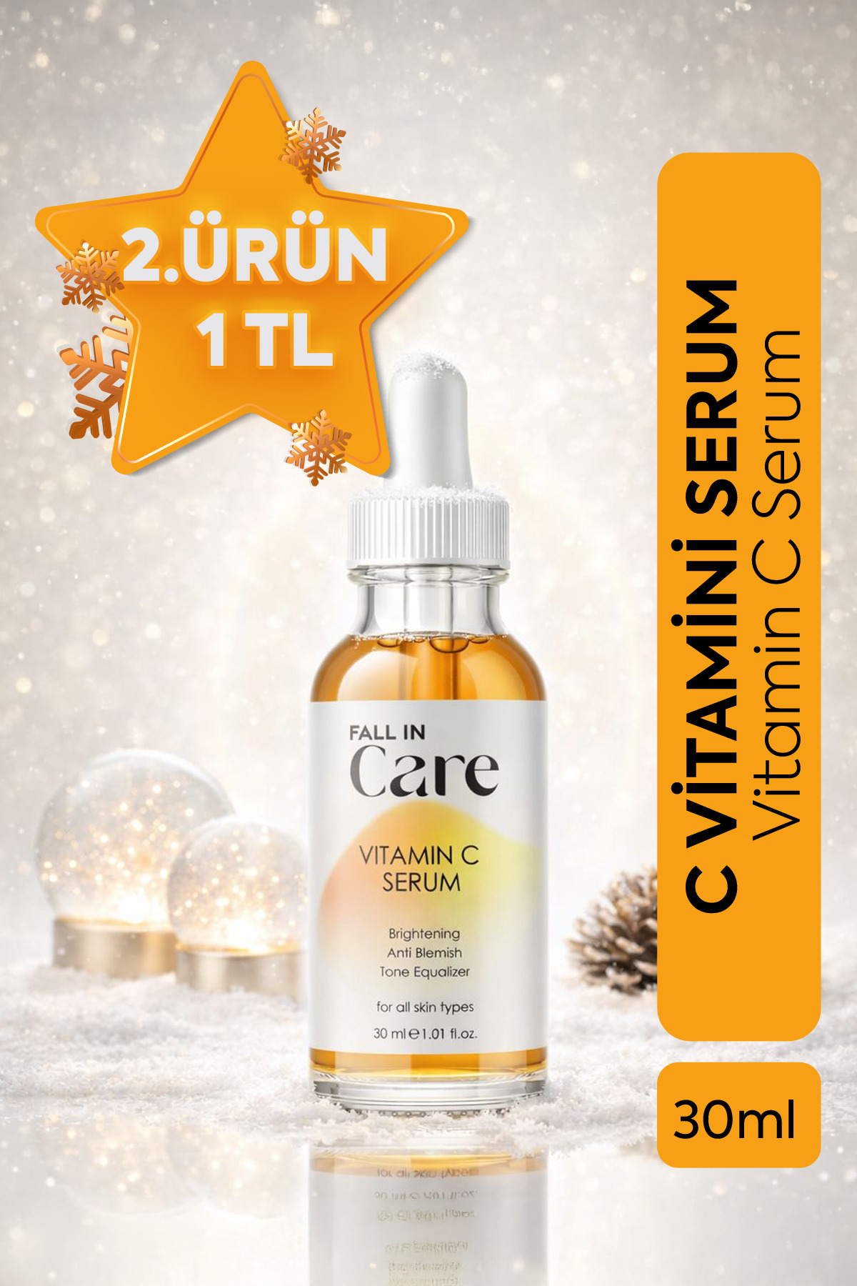 FALL IN CARE Vitamin C , Aydınlatıcı Ve Leke Karşıtı Ton Eşitleyici Cilt Bakım Serumu %20 Ascorbic Asit , 30 ml — FICVCS01
