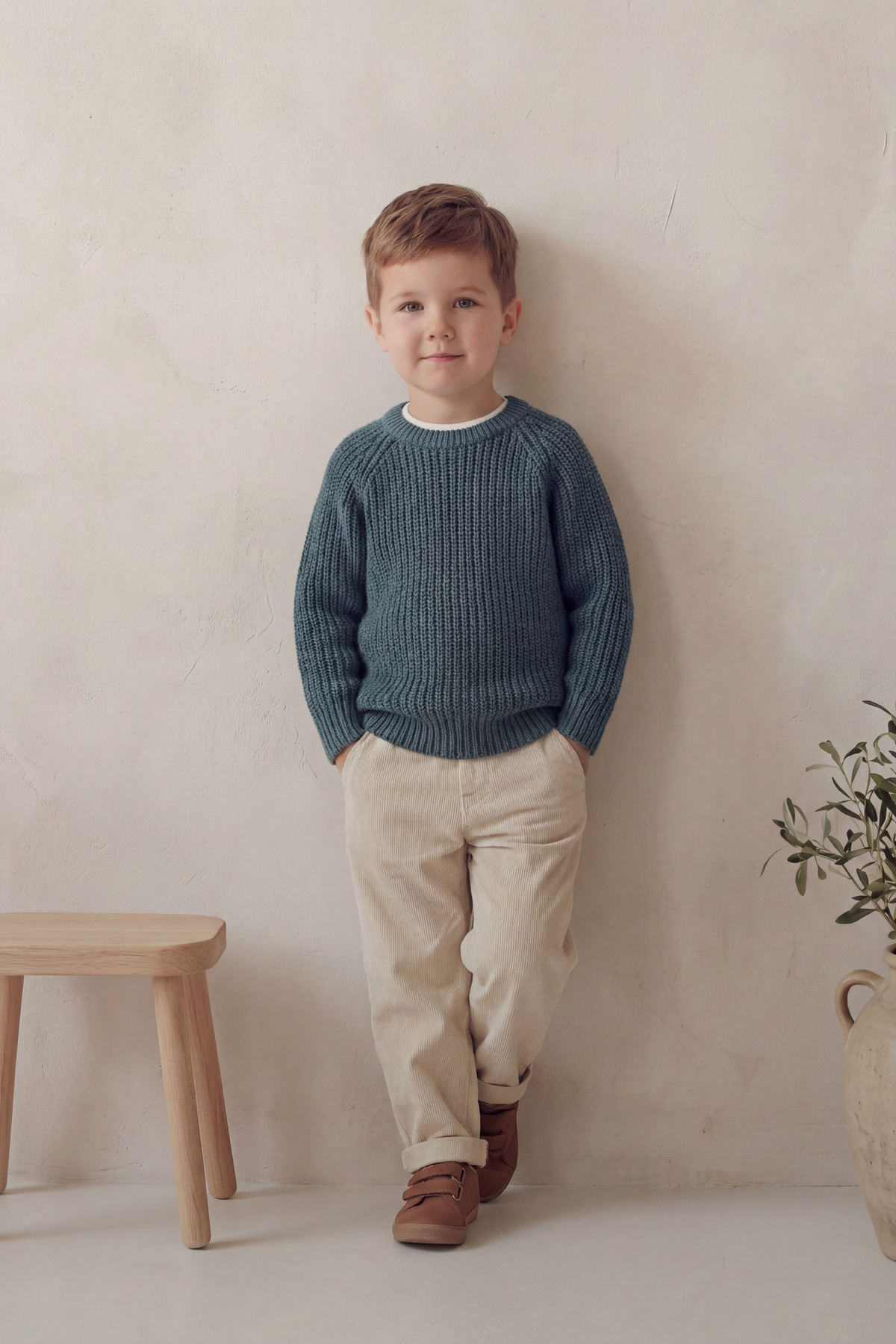 Babily Bebek Çocuk Dikişsiz Premium Triko Kazak Esnek Unisex Yumuşak Kalın fotoğrafı 5 (önizleme)