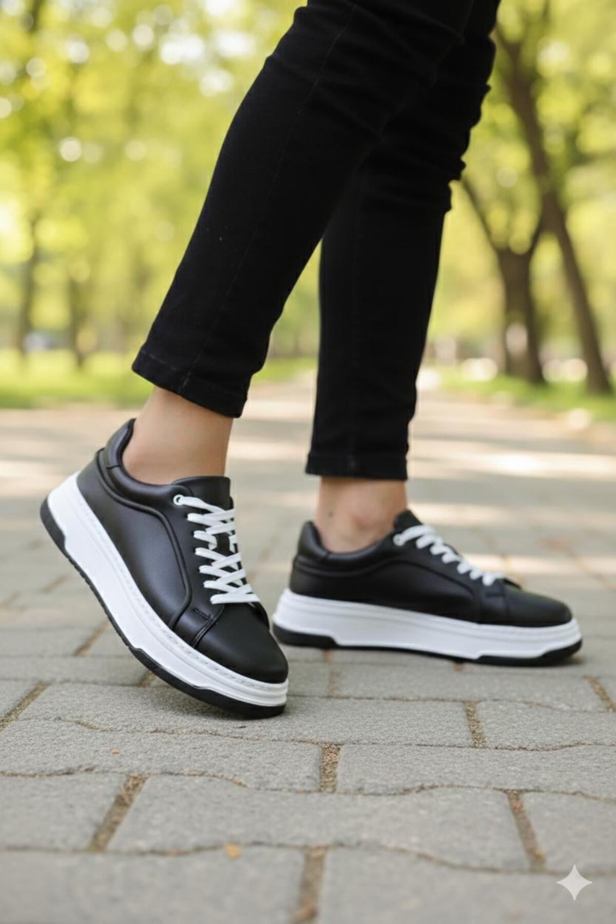 Genel Markalar SNEAKER YÜKSEK TABANLI ORTAPEDİK YUMUŞAK RAHAT SPOR AYAKKABI görsel 4