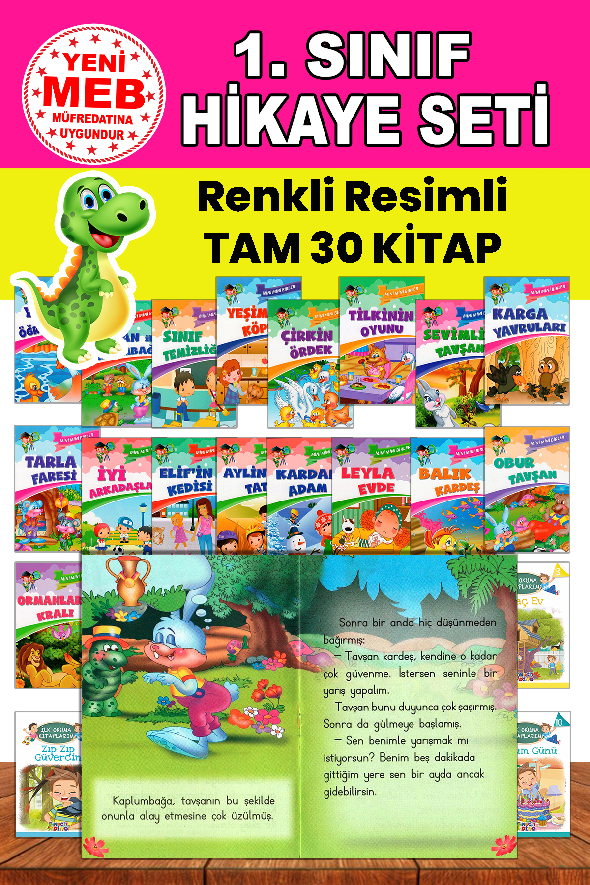 mucit dino 1. Sınıflar İçin Kolay Okunan Renkli Resimli Hikaye Kitabı Seti 30 Kitap fotoğrafı 4 (önizleme)