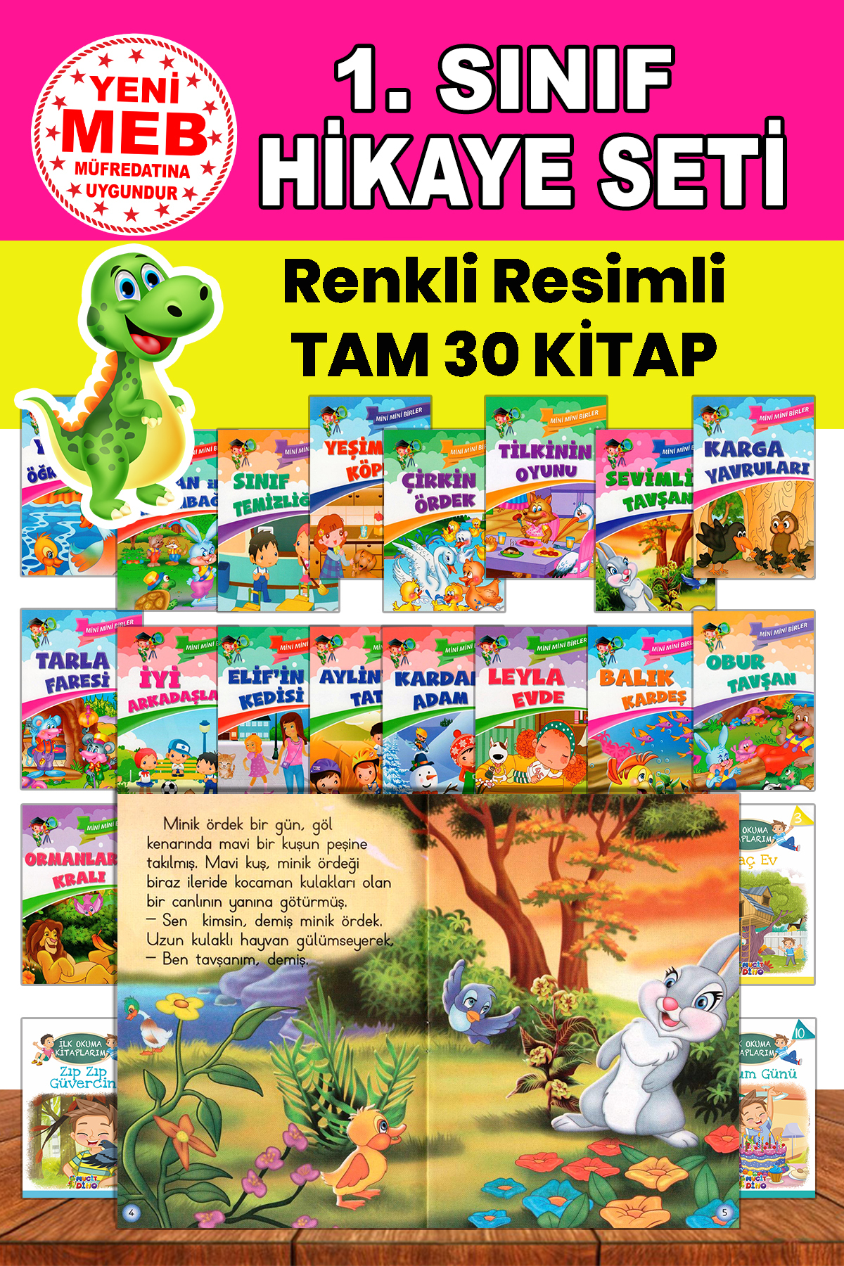 mucit dino 1. Sınıflar İçin Kolay Okunan Renkli Resimli Hikaye Kitabı Seti 30 Kitap fotoğrafı 3 (önizleme)
