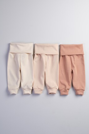 Bondberro 3'lü Takım Yüksek Bel Yeni Doğan ve Bebek Tayt