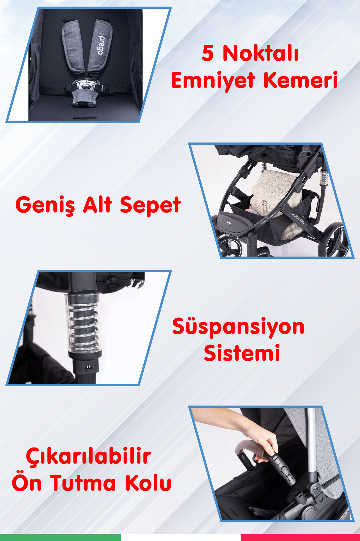 Prego Prego Range Çift Yönlü Portbebeli Bebek Arabası fotoğrafı 2 (önizleme)