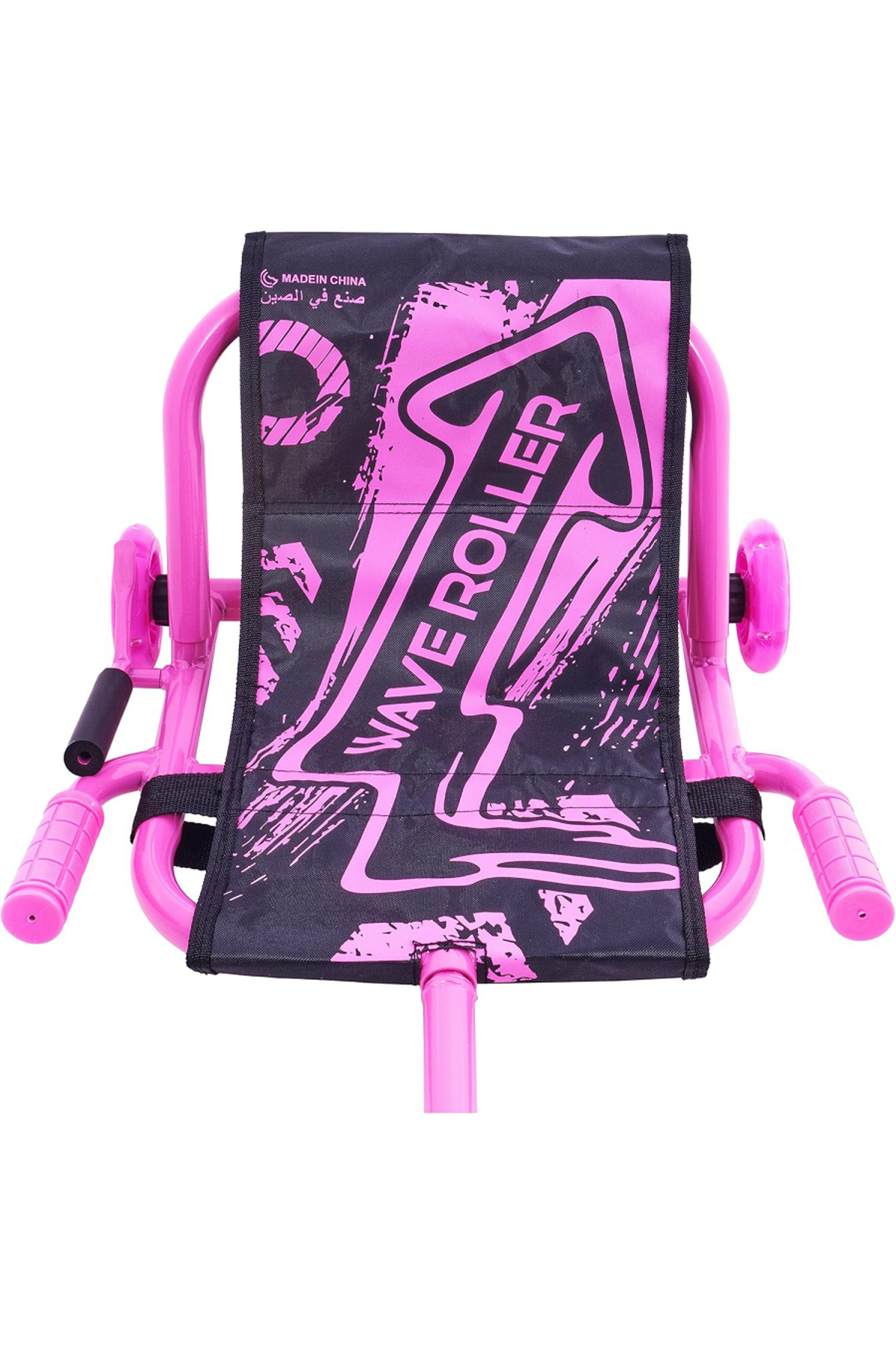 لعبة ركوب ثلاثية العجلات ويف رولر باللون الأسود/الوردي مع مقعد مريح للأطفال
