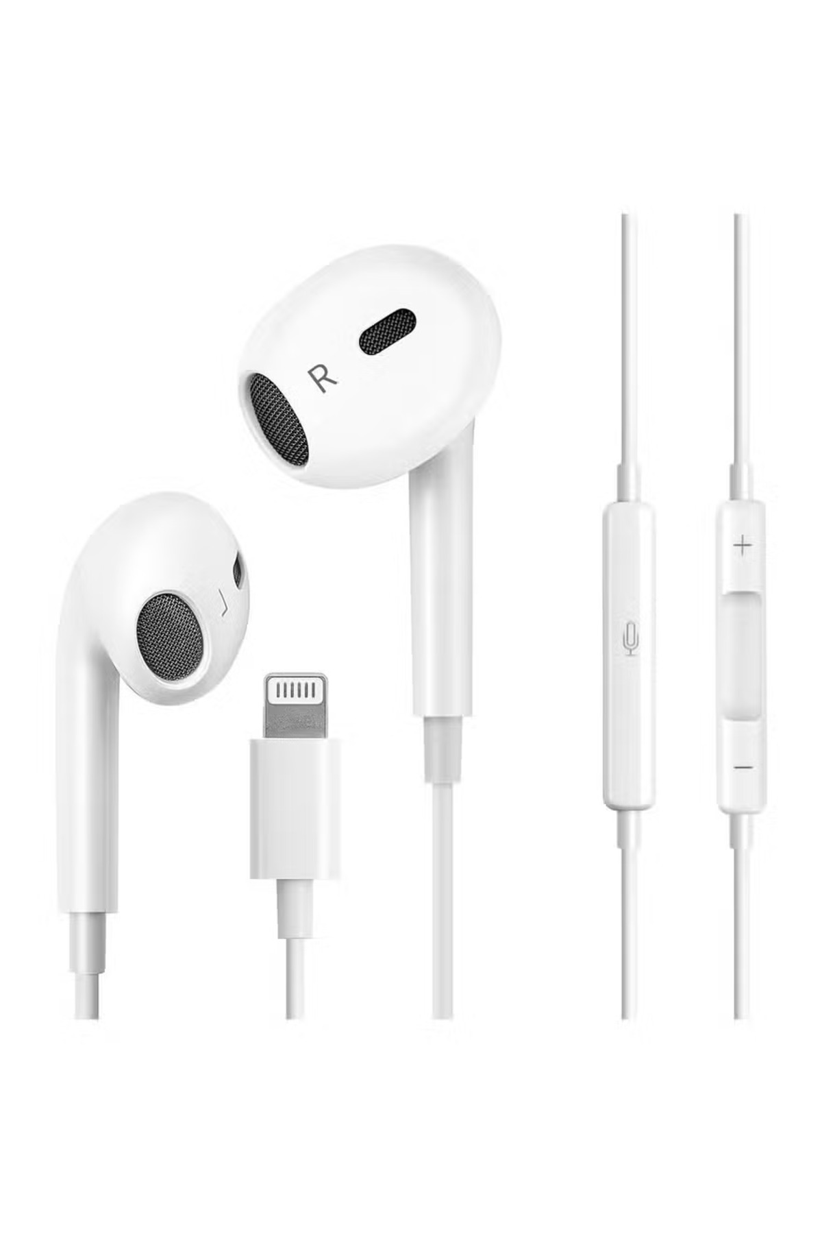 Generic سماعات أذن سلكية لهاتف Apple iPhone باللون الأبيض