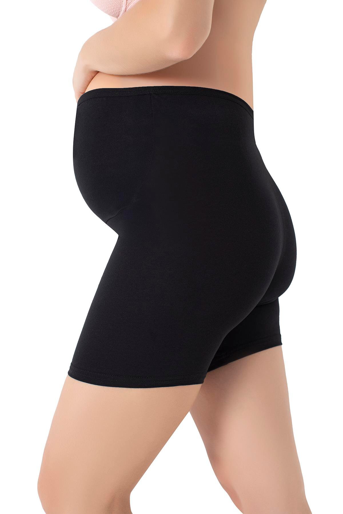 Arma Yıldız Hamile Boxer Şort Siyah Pamuklu Likralı fotoğrafı 3 (önizleme)