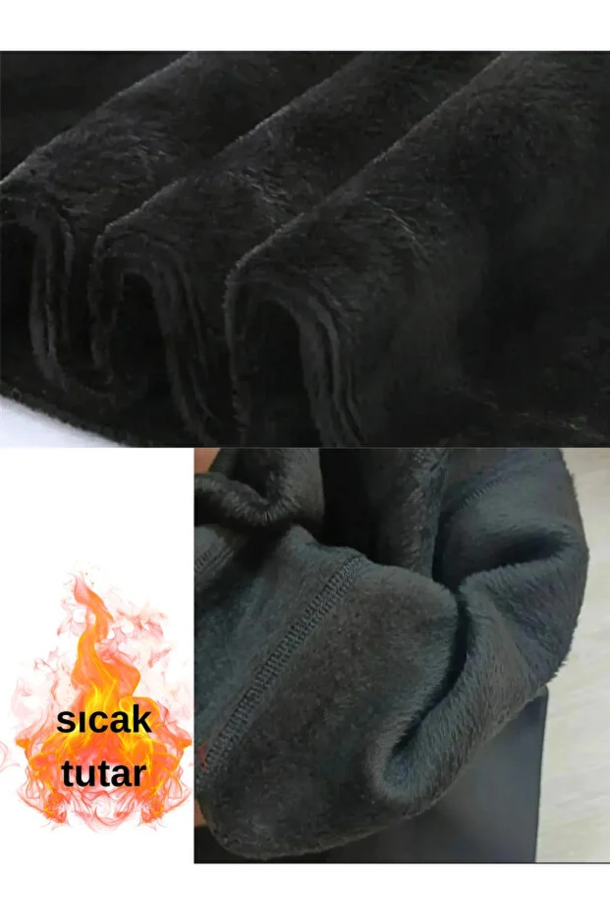 Sweet Sauna Erkek Peluş Termal Tayt Kışlık Polarlı Likralı Esnek Sıcak Tutan Soğuğa Dayanıklı İçlik görsel 4