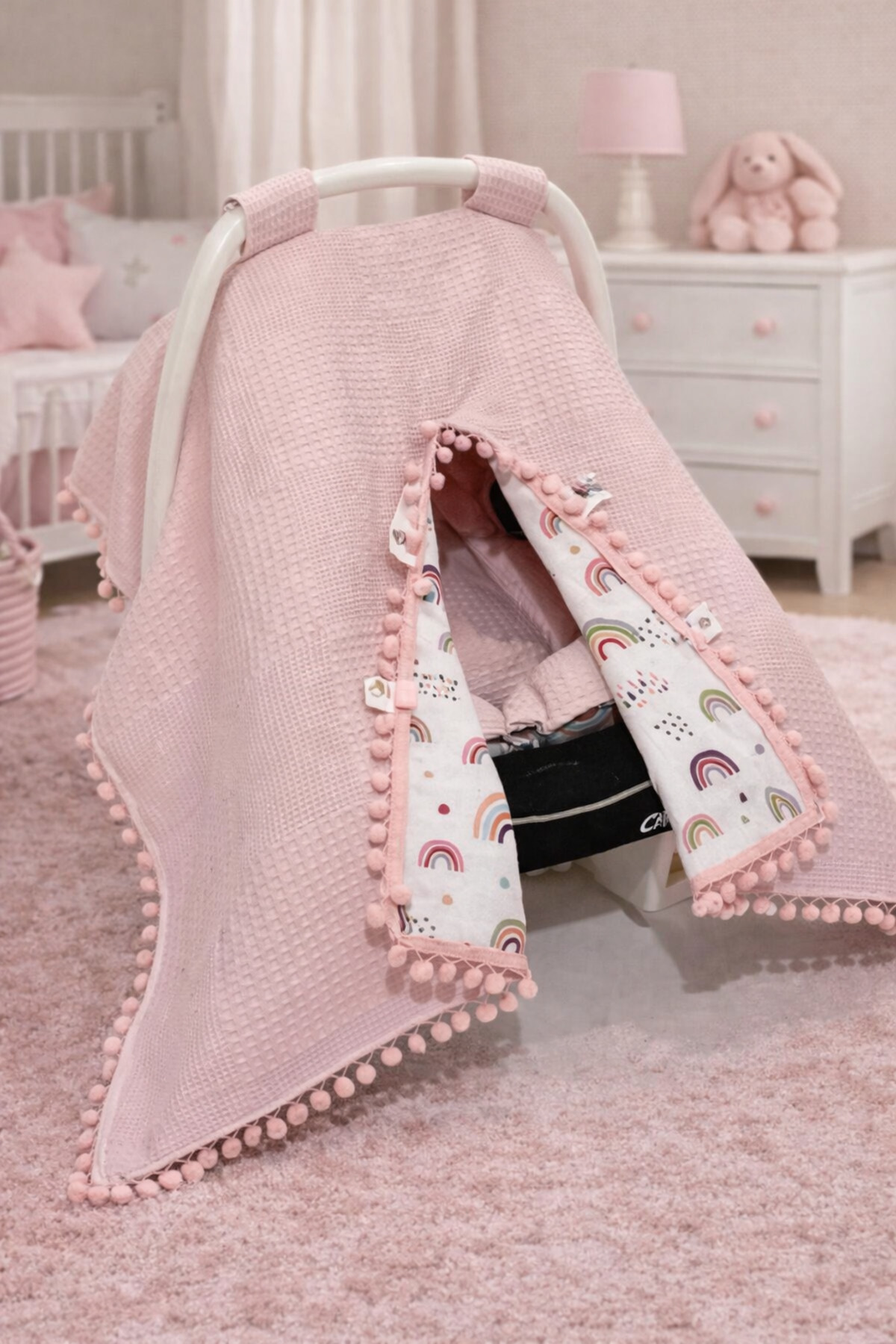 Babycitytr %100 Pamuk Çok Amaçlı Çift Katlı Müslin Puset Örtüsü & Minderi fotoğrafı 2 (önizleme)