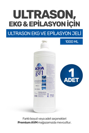 aquamed Aqua Ultrason EKG ve Epilasyon Jeli 1000 ml – Cilt Dostu, Kokusuz, Hi...