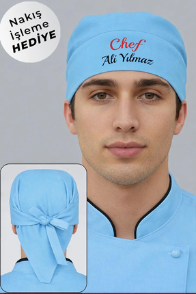 Üniformanya İsimli Aşçı Bandana İsim Hediyeli Aşçı Bandana Şef Bandana Aşçı B...