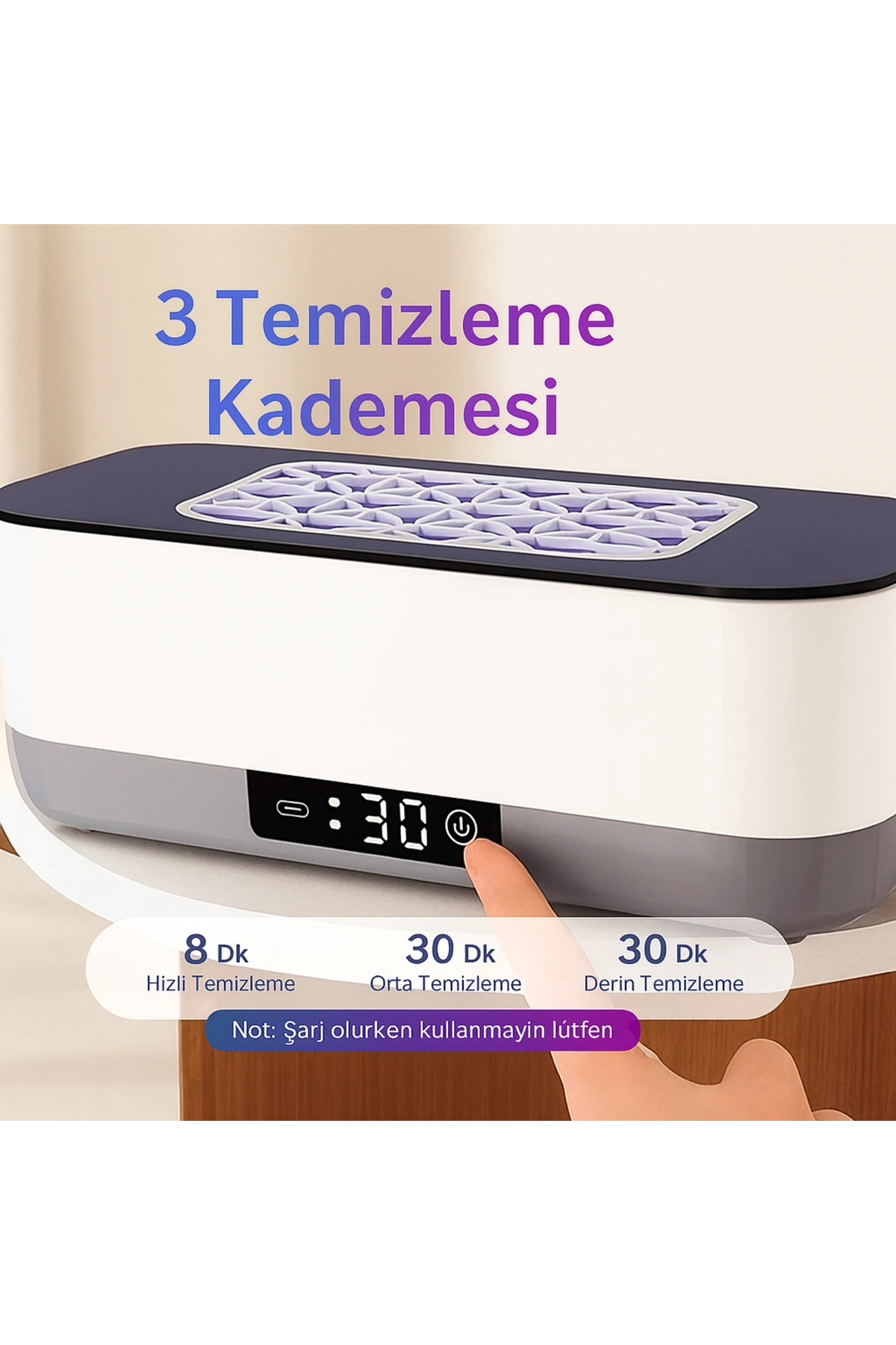 DailyTech Ultrasonik Gözlük Temizleme Cihazı Takı Saat Lens Derin Temizlik Makinesi fotoğrafı 2 (önizleme)