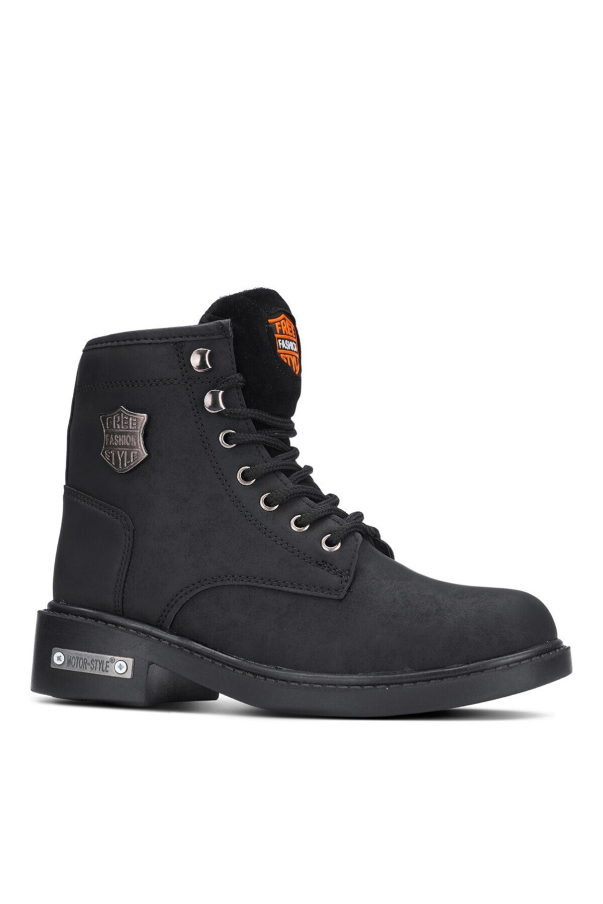 Darkworld  Unisex Siyah Fermuarlı Bot-Style Garson Bot 099-G