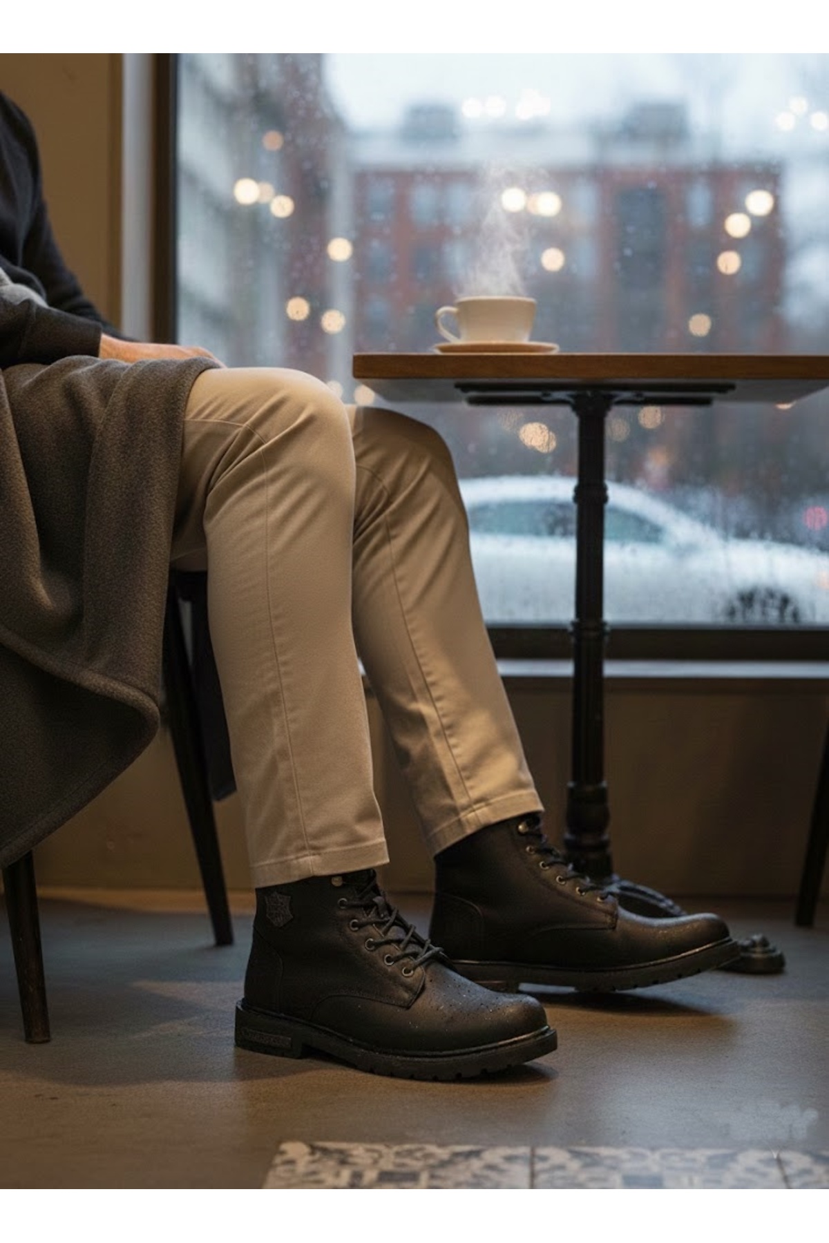 Darkworld  Unisex Siyah Fermuarlı Bot-Style Garson Bot 099-G - Görsel 2