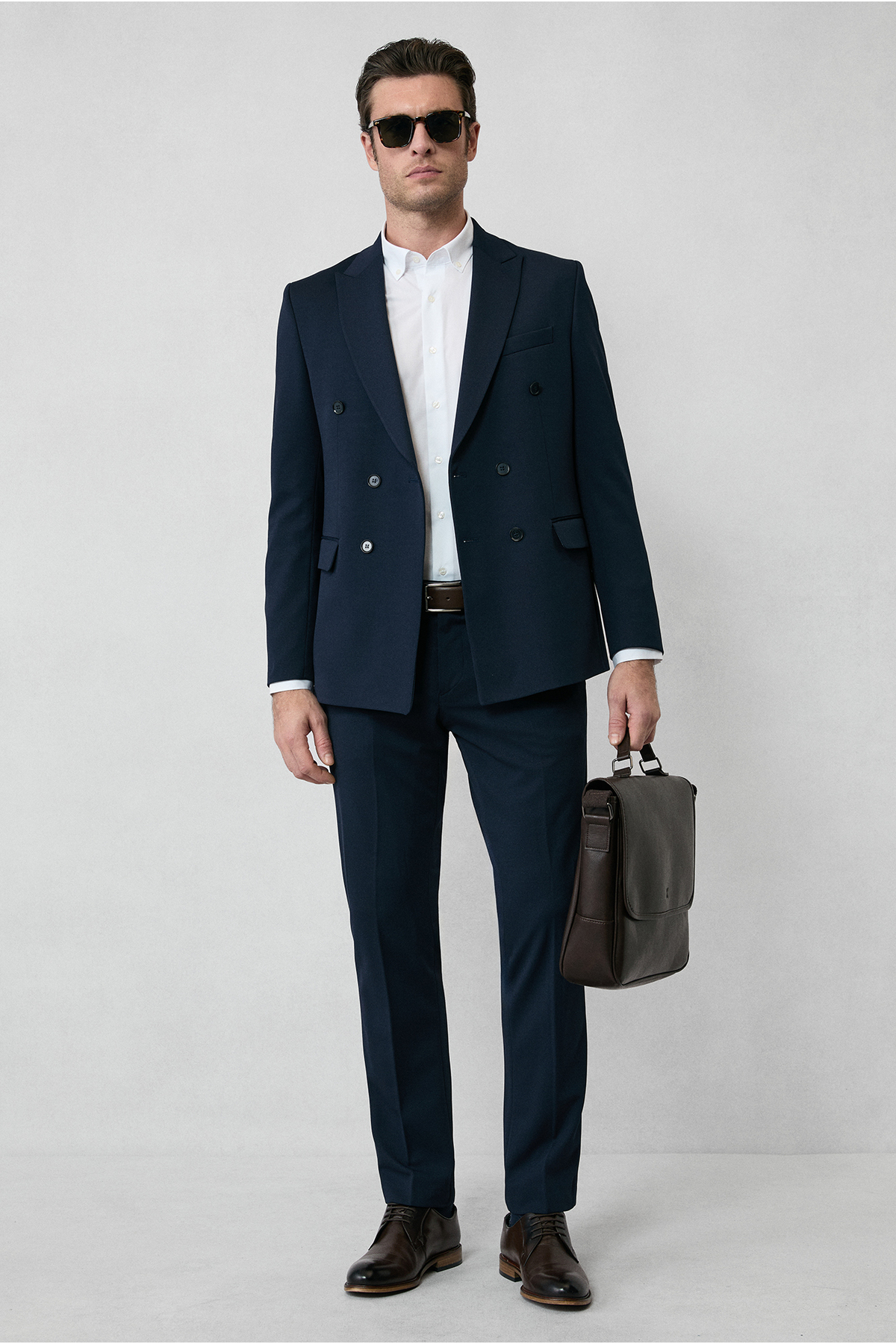 Kiğılı  7 Drop Slim Fit Dar Kesim Mevsimlik Kruvaze Takım Elbise