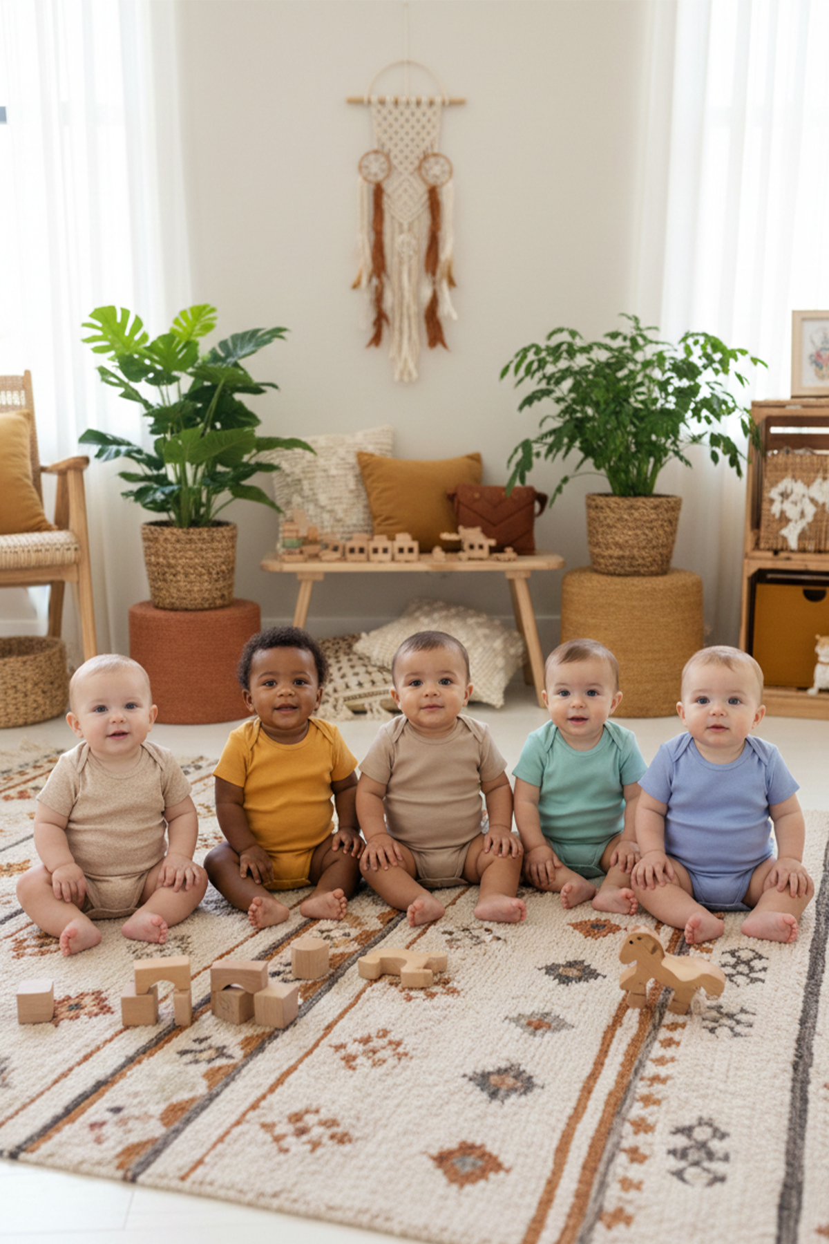 MAHFEL 5'li Organik Baskısız Kısa Kollu Bebek Body Zıbın fotoğrafı 2 (önizleme)