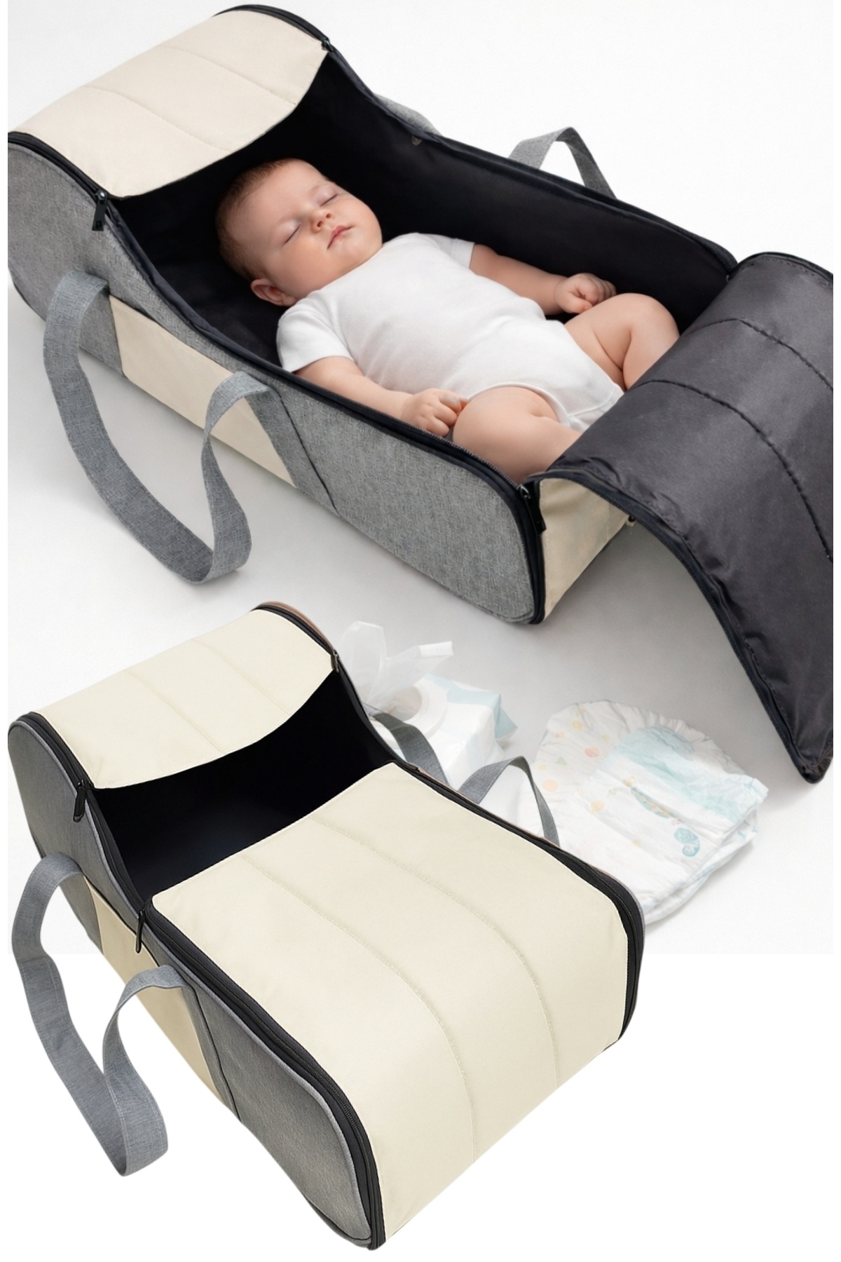 USF Portbebe Ana Kucağı Bebek Taşıma Çift Yönlü Kanguru Bebek Bakım Çantası 3 Lü Set fotoğrafı 3 (önizleme)