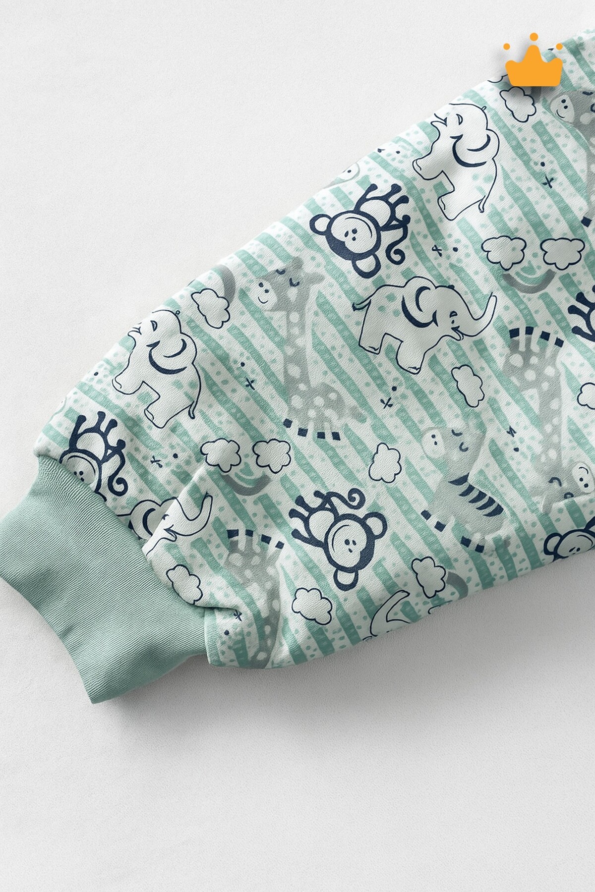 Babyhola 2-9 Yaş 2.5 Tog Premium Kalite Kalın Elyaf Dolgulu Kız Erkek Çocuk Uyku Tulumu Yeşil Fil 6020 fotoğrafı 4 (önizleme)