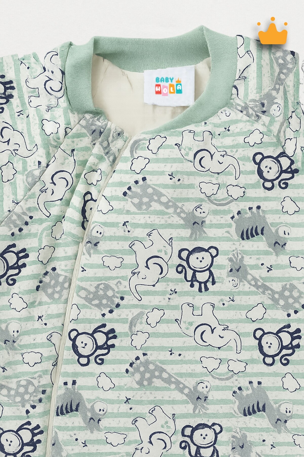 Babyhola 2-9 Yaş 2.5 Tog Premium Kalite Kalın Elyaf Dolgulu Kız Erkek Çocuk Uyku Tulumu Yeşil Fil 6020 fotoğrafı 3 (önizleme)