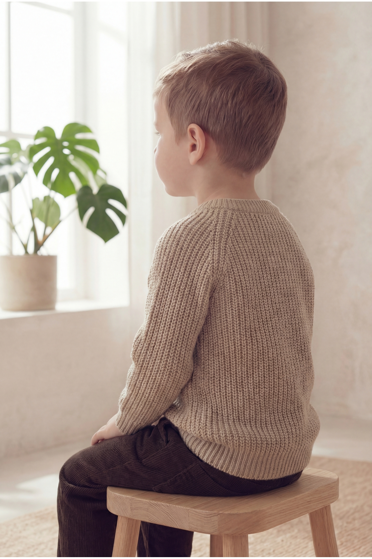 Babily Bebek Çocuk Dikişsiz Premium Triko Kazak Esnek Unisex Yumuşak Kalın fotoğrafı 5 (önizleme)