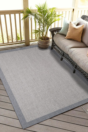 Konfor Halı Konfor Sisalux 3092 Gri Jüt Tabanlı Modern Dokuma Kilim Sisal Has...