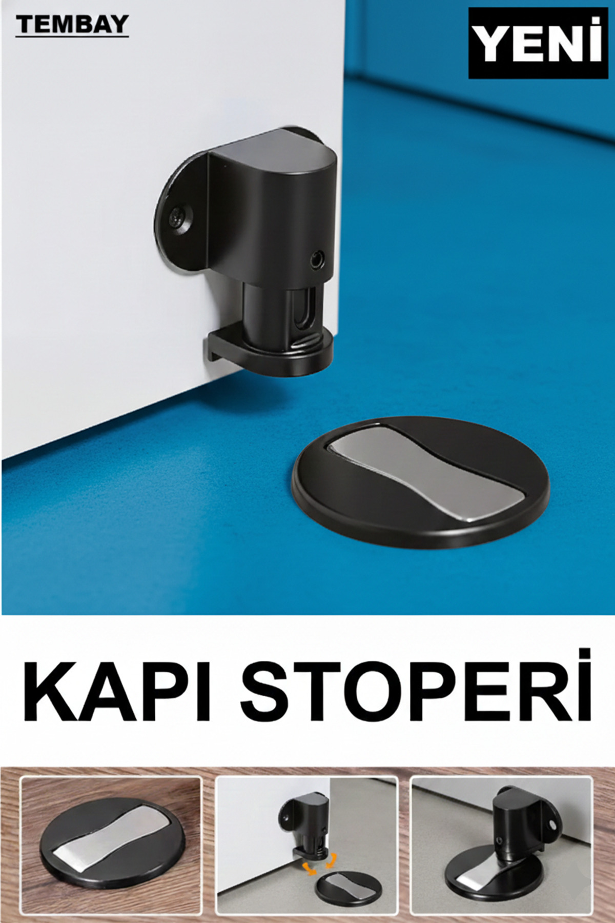 Stainless Magnet Metal Door Stopper Door Bumper Adhesive Door Holder Screw Door Stopper