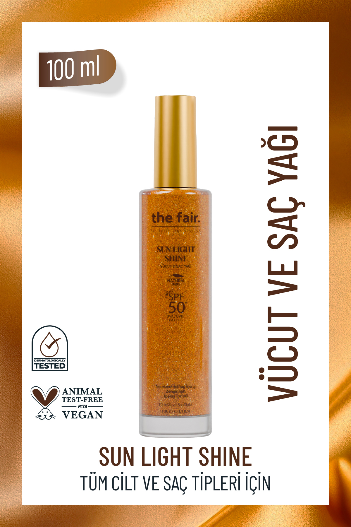 The Fair Sun Light Shine Spf 50 /pa Parıltılı Güneş Koruyucu Vücut
