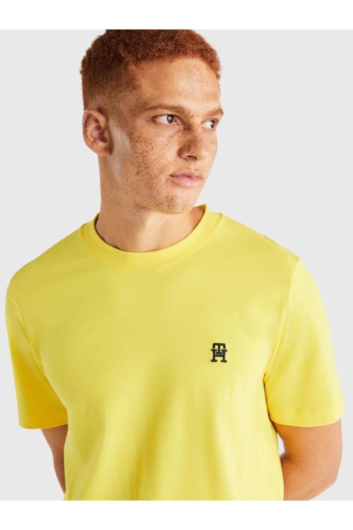 تامی هیلفیگر تی‌شرت یقه گرد گلدوزی شده با مونوگرام TH
