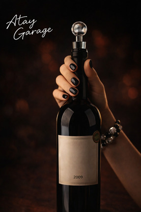 Atay Garage 2 Adet Şarap ve Şampanya Tıpası Mutfak ve Yemek Dekoru