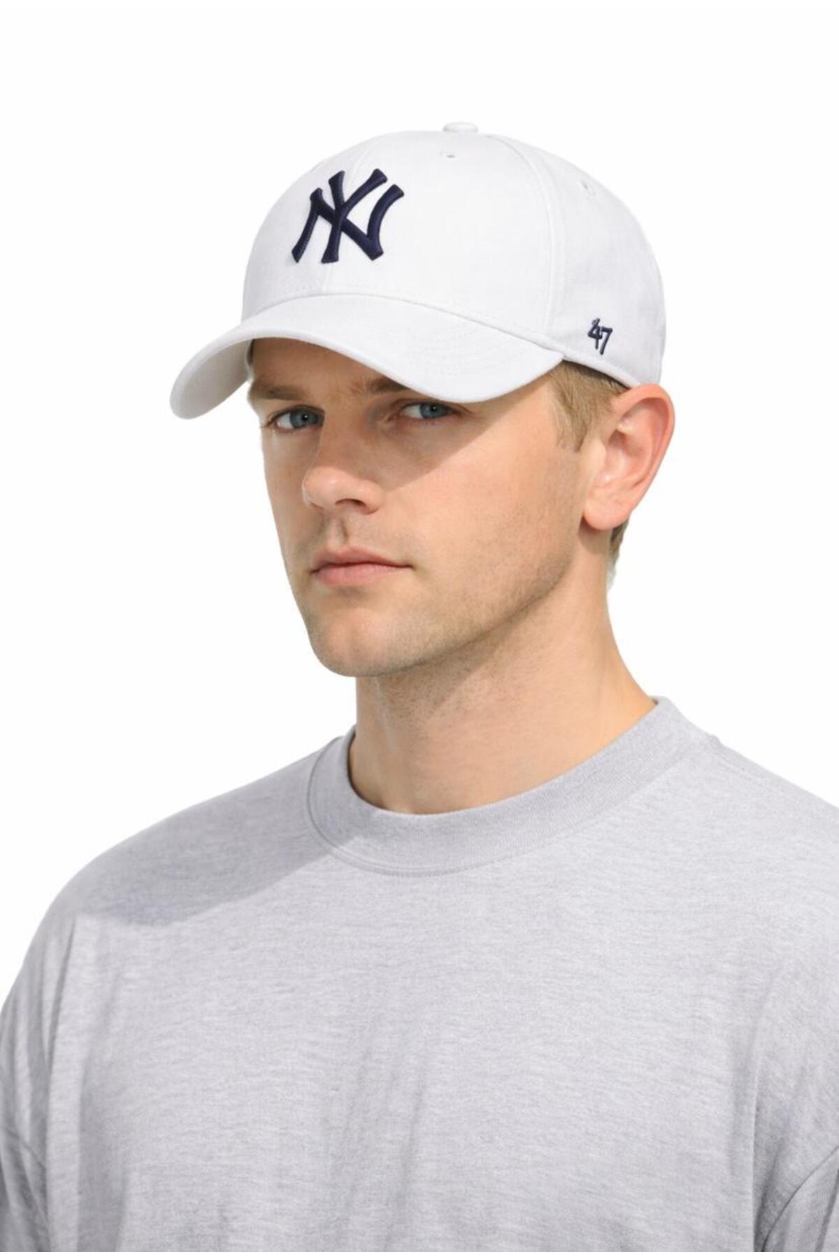 MSA Unisex Baseball Ny Embroidered Hat White-Black