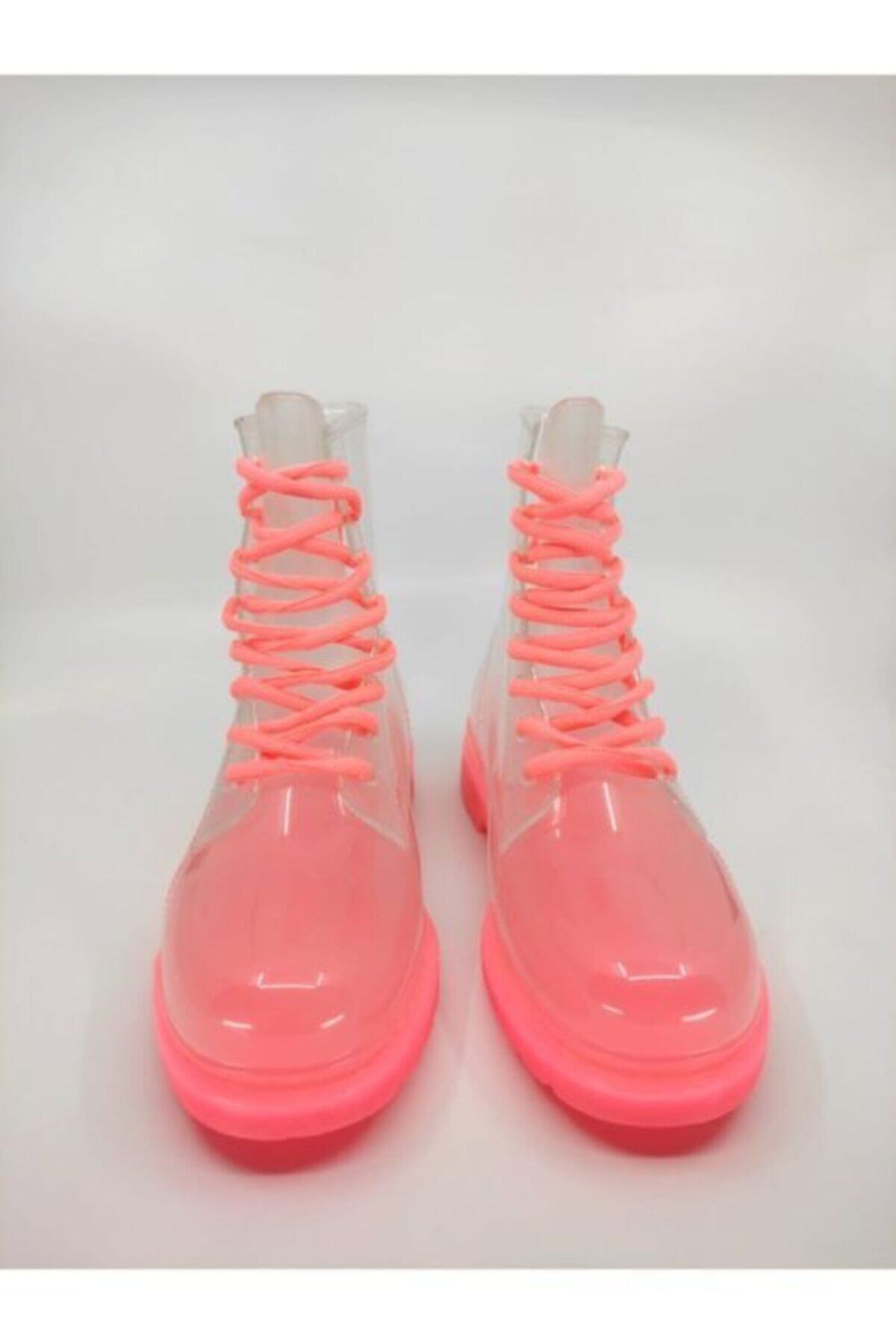Frida Shoes Frida Kadın Şeffaf Su Geçirmez Bot 13400-pembe Taban görsel 3