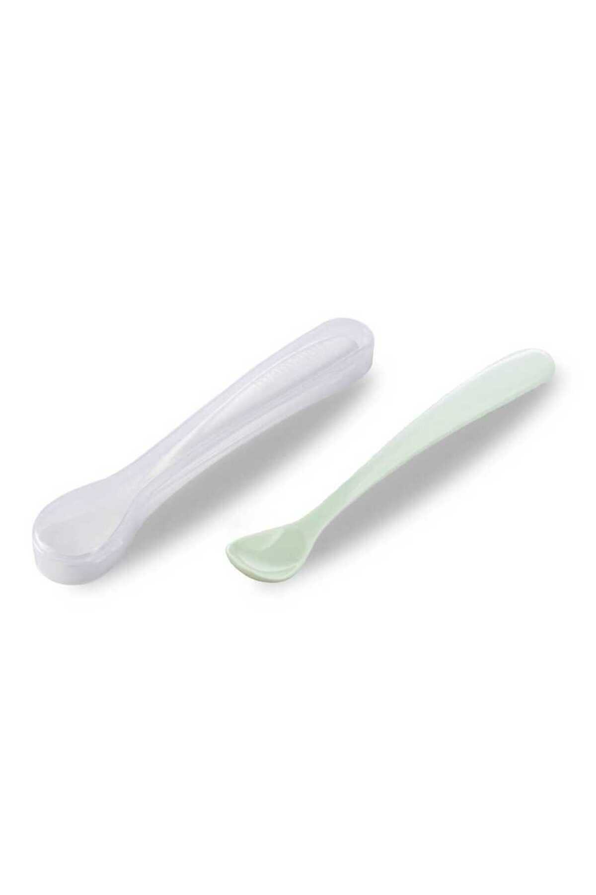 Mamajoo Antikolik Akıtmaz Alıştırma Bardağı 270 ml & İkili Ergonmik Beslenme Kaşığı - Powder Green fotoğrafı 5 (önizleme)