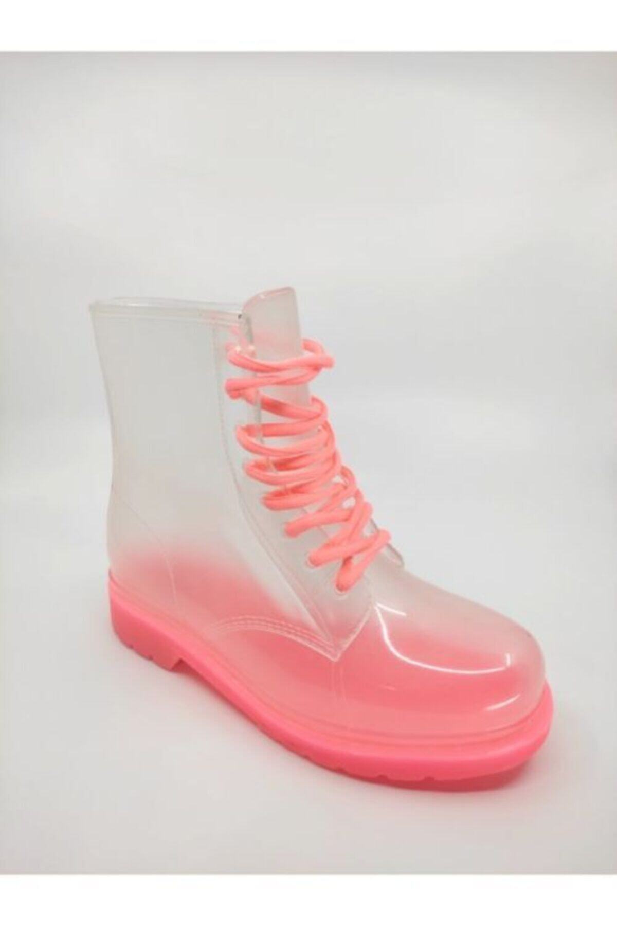 Frida Shoes Frida Kadın Şeffaf Su Geçirmez Bot 13400-pembe Taban görsel 2