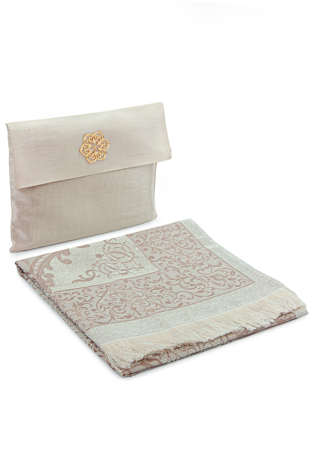 Taffeta Prayer Sheet - Slub Pouch - Gold Color